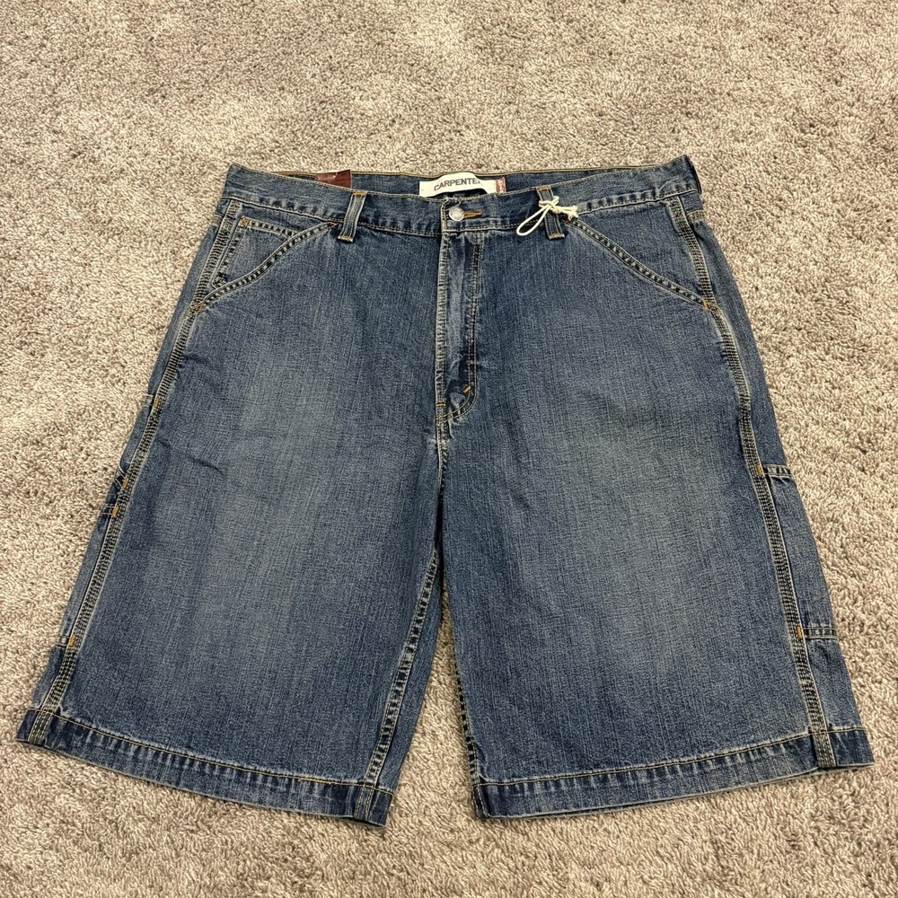 NEW Vintage Y2K Levi Strauss Carpenter Jorts size W38 Denim Cargo Shorts casual
